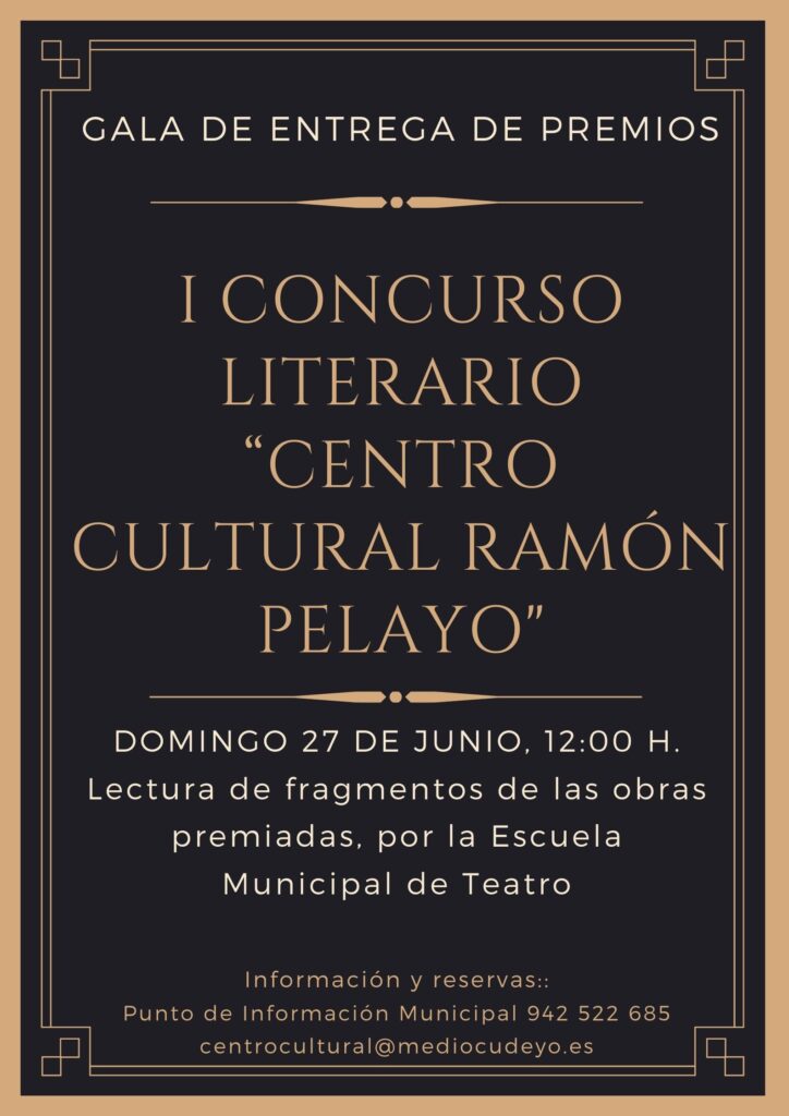 VEN A LOS TALENTOS LITERARIOS DEL ‘CENTRO CULTURAL RAMÓN PELAYO’