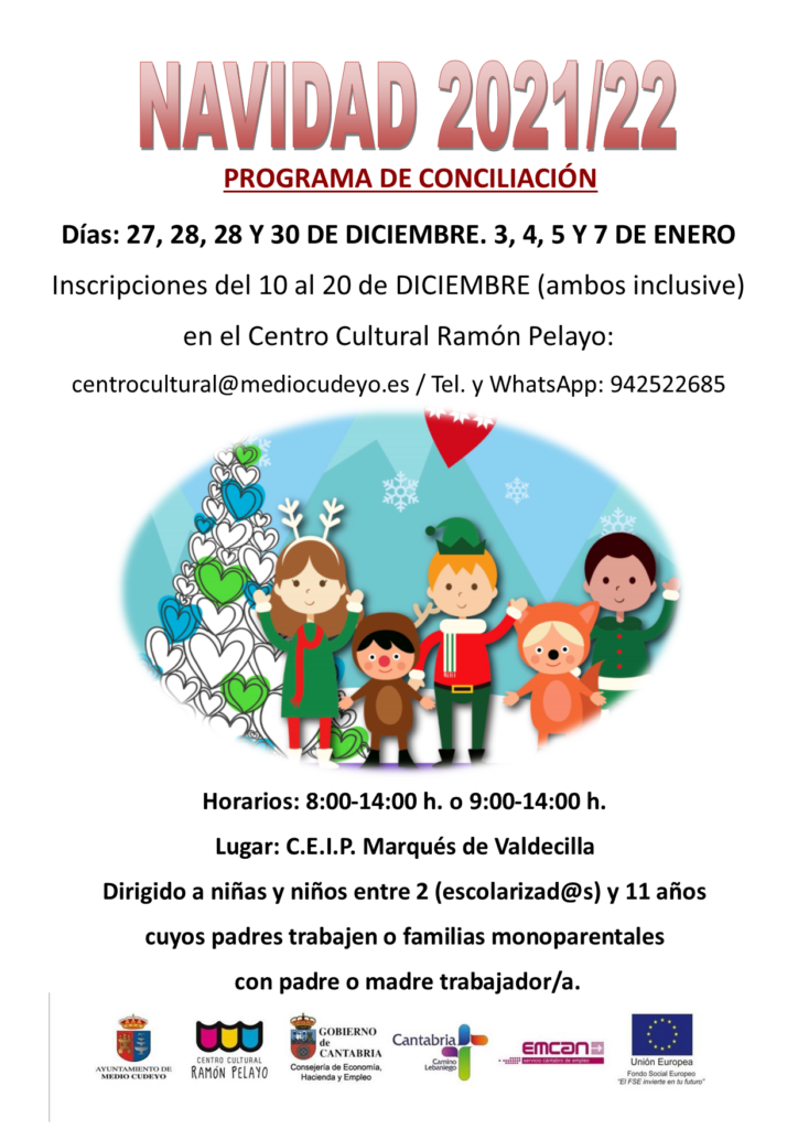 Campus conciliación Navidad 2021/2022 | Ayto. Medio Cudeyo