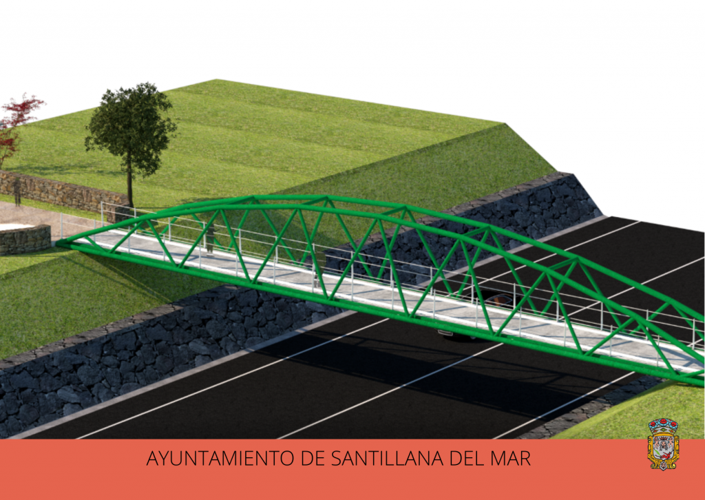 El Ayuntamiento de Santillana del Mar presenta el antepoyecto de la pasarela peatonal ciclable hacia el Monte Castillo valorado en 156.785 euros