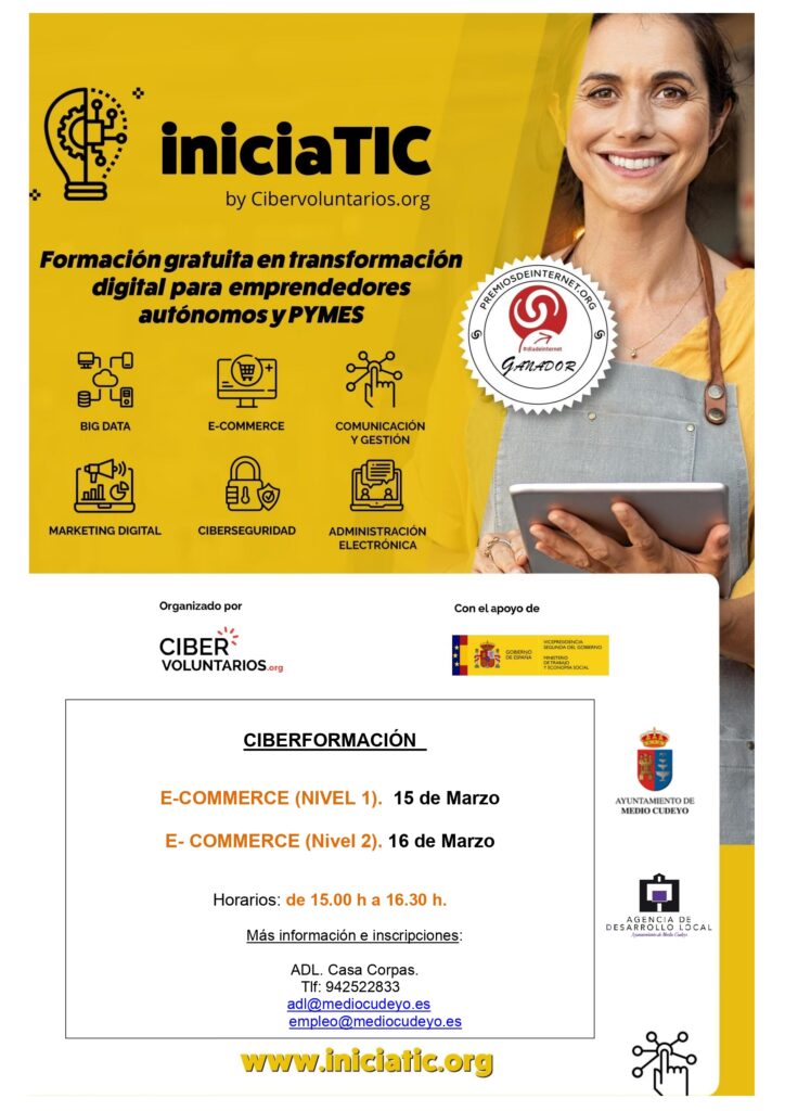 INICIA TIC: formación gratuita en transformación digital para emprendedores autónomos y PYMES.