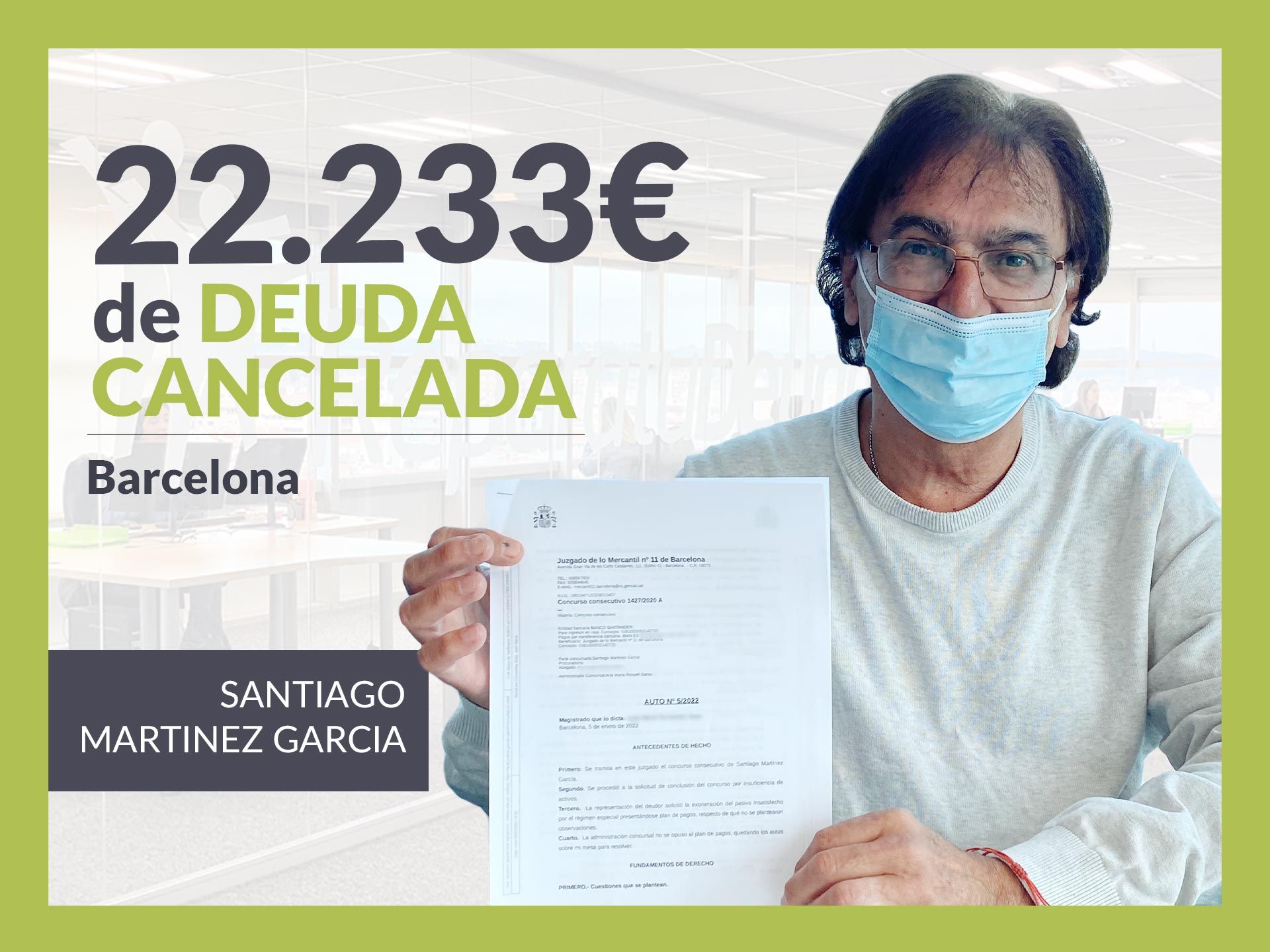 Repara tu Deuda Abogados cancela 22.233€ en Barcelona (Catalunya) con la Ley de Segunda Oportunidad