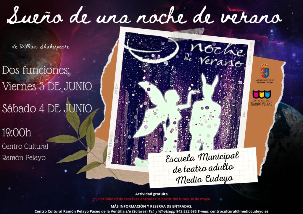 ESCUELA MUNICIPAL DE TEATRO PRESENTA: ‘SUEÑO DE UNA NOCHE DE VERANO’