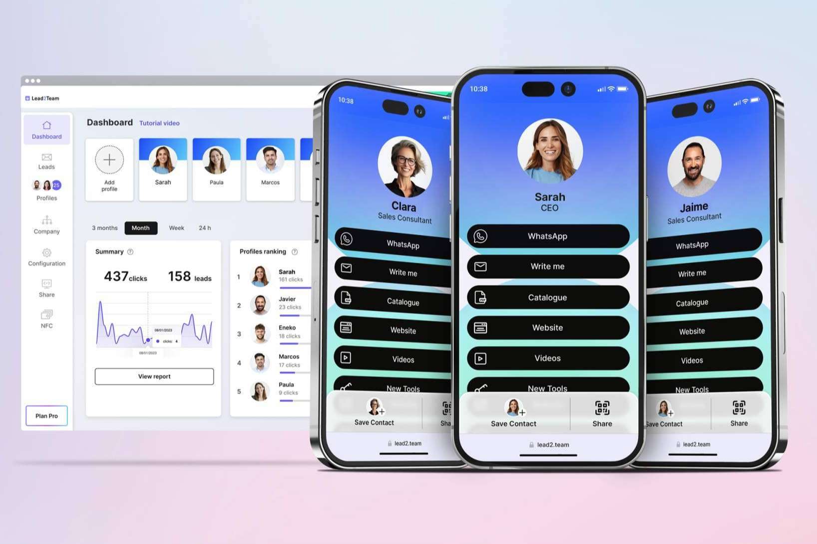 Lead2Team presenta su nueva solución para implementar las tarjetas digitales en toda la empresa en tiempo récord