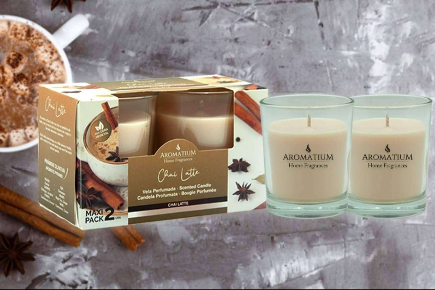 Vela Chai Latte Aromatium, el aroma para dar calidez al hogar