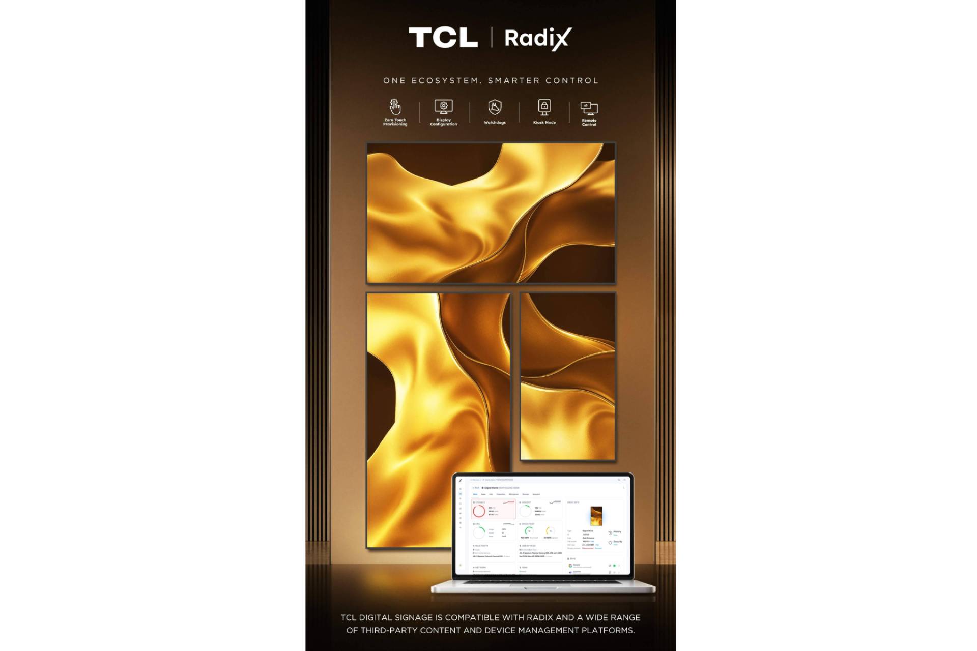 TCL Professional Display se asocia con Radix para incorporar operaciones autónomas de dispositivos a su gama de pantallas profesionales